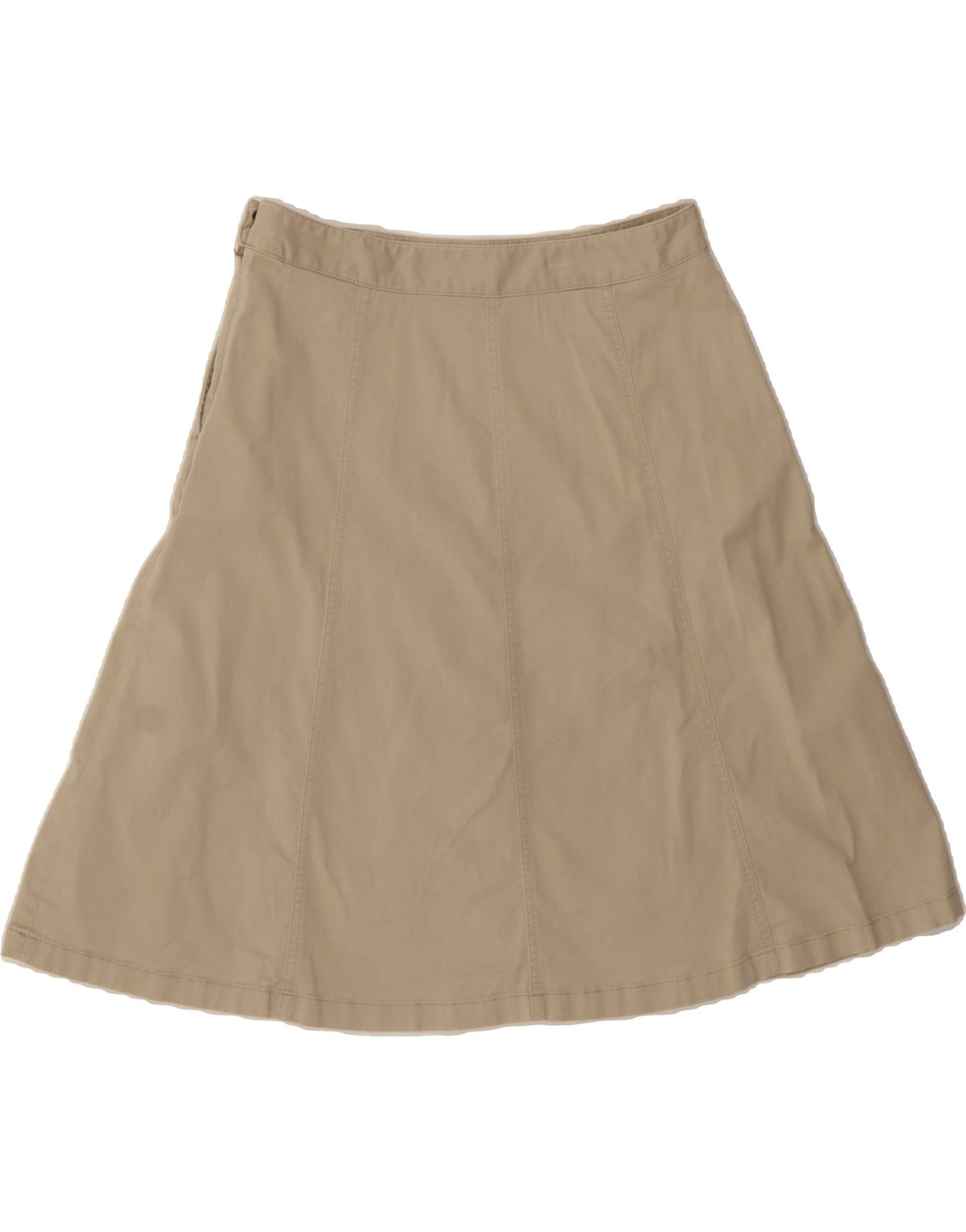 L.L.BEAN Womens Classic Fit A-Line Skirt US 10 Large W30  Beige Cotton Vintage L.L.Bean and Second-Hand L.L.Bean from Messina Hembry 
