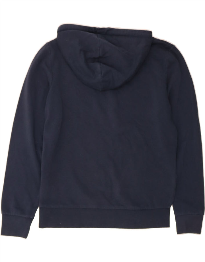 JACK & JONES Mens Graphic Hoodie Jumper Medium Navy Blue Cotton Vintage Jack & Jones and Second-Hand Jack & Jones from Messina Hembry 