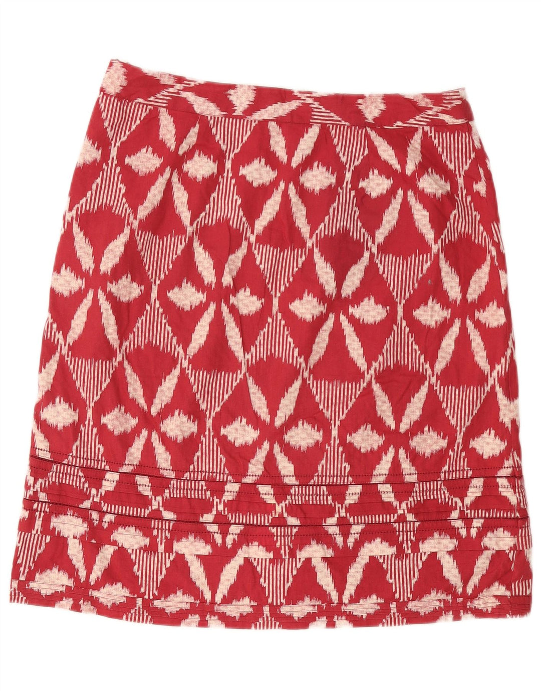 Mini saia feminina White Stuff Reino Unido 14 grande W34 algodão floral Borgonha