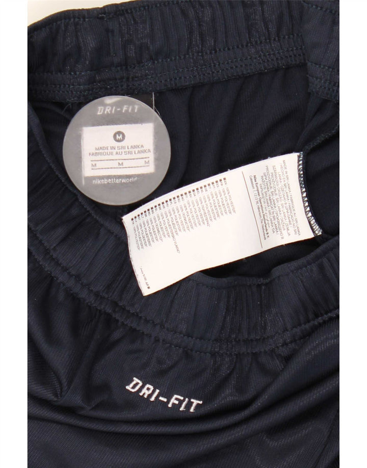 Shorts esportivos masculinos Nike Dri Fit médio poliéster listrado azul marinho