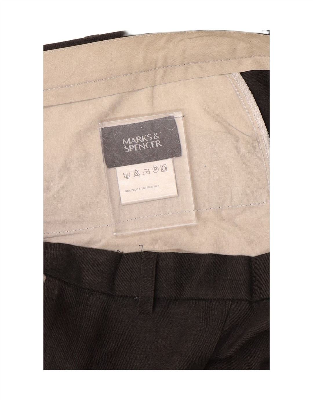 Calça masculina Marks & Spencer Pegged Suit W44 L29 poliéster cinza