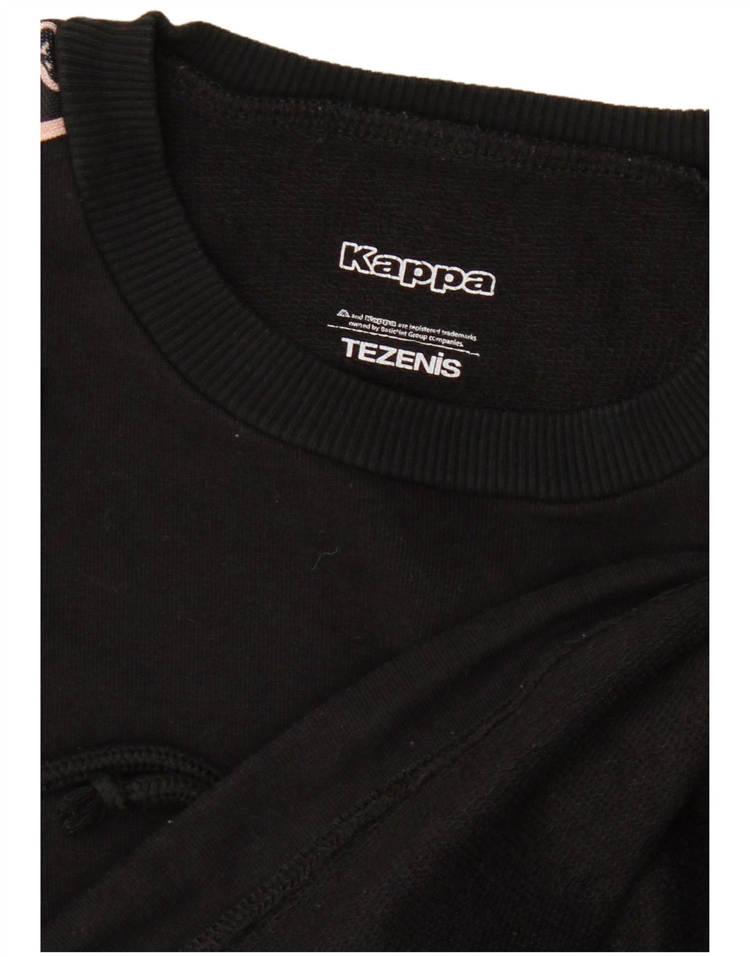 Kappa feminino Tezenis gráfico moletom jumper UK 12 médio preto