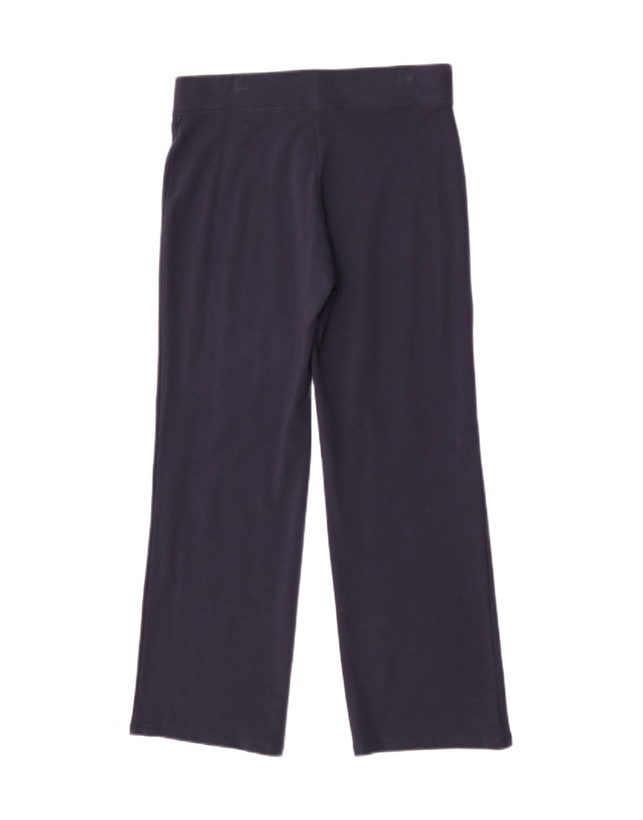 Calça de treino feminina Marks & Spencer Reino Unido 12 algodão azul marinho médio
