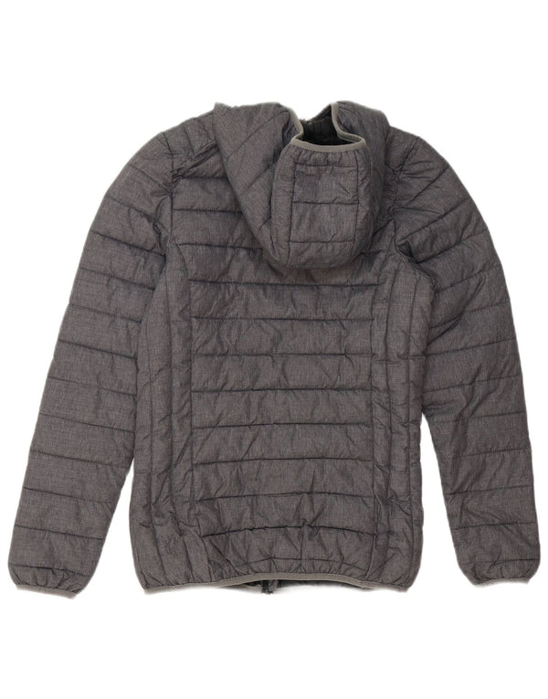Jaqueta acolchoada com capuz feminina Ellesse UK 6 XS poliéster cinza