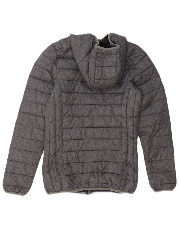 Jaqueta acolchoada com capuz feminina Ellesse UK 6 XS poliéster cinza