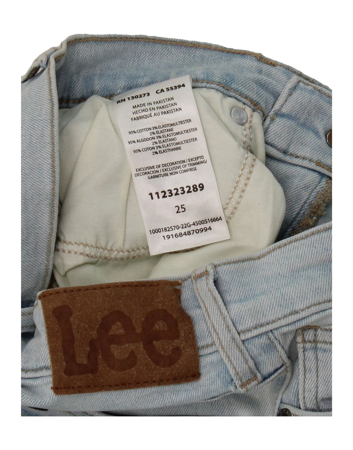 LEE Womens Distressed Flared Jeans W25 L32 Blue Cotton Vintage Lee and Second-Hand Lee from Messina Hembry 