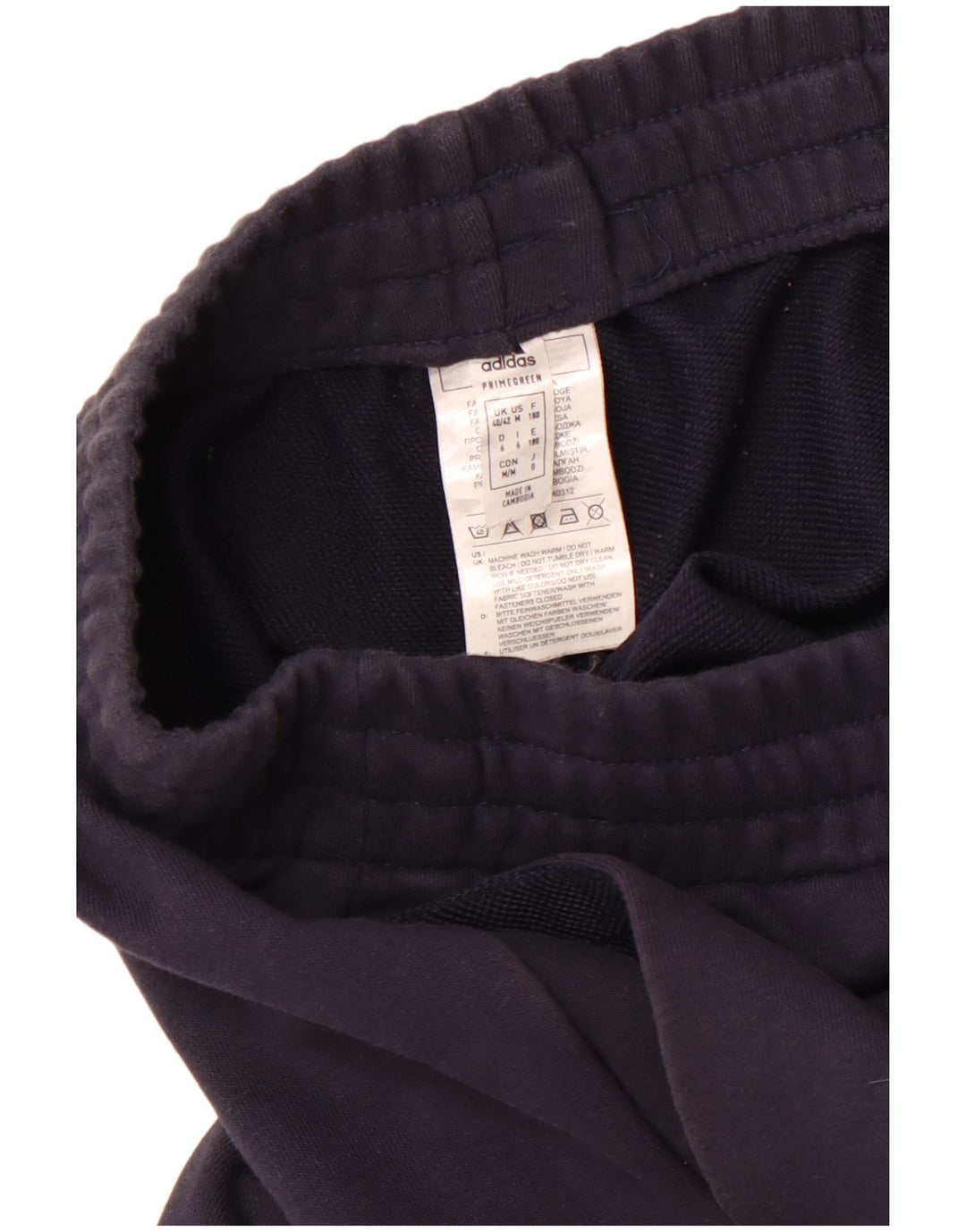 ADIDAS Calças de treino masculinas Joggers UK 40/42 Médio Azul Marinho Algodão