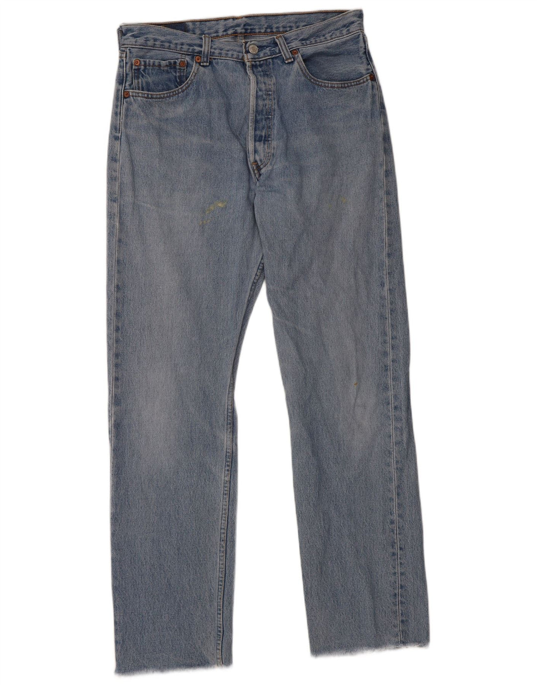 Levi's Masculino 501 Straight Jeans W33 L30 Azul Algodão