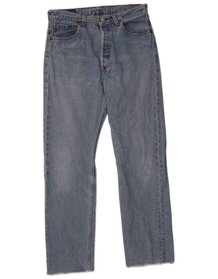 Levi's Masculino 501 Straight Jeans W33 L30 Azul Algodão
