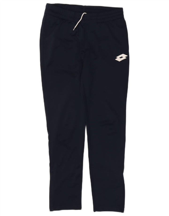 Calça de treino masculina LOTTO pequena azul marinho poliéster