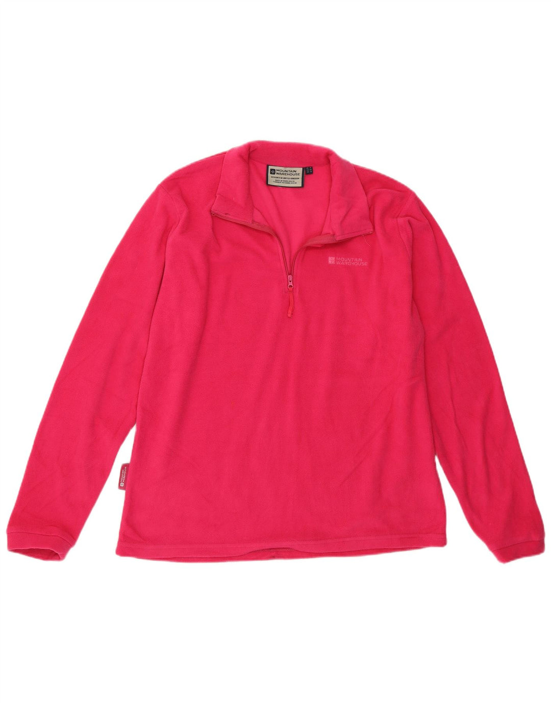Mountain Warehouse feminino com zíper e gola em ponte de lã Reino Unido 14 grande poliéster rosa