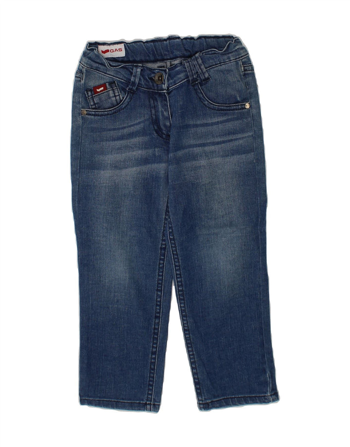 GAS Girls Straight Jeans 2-3 Years W20 L15 Blue Cotton Vintage Gas and Second-Hand Gas from Messina Hembry 