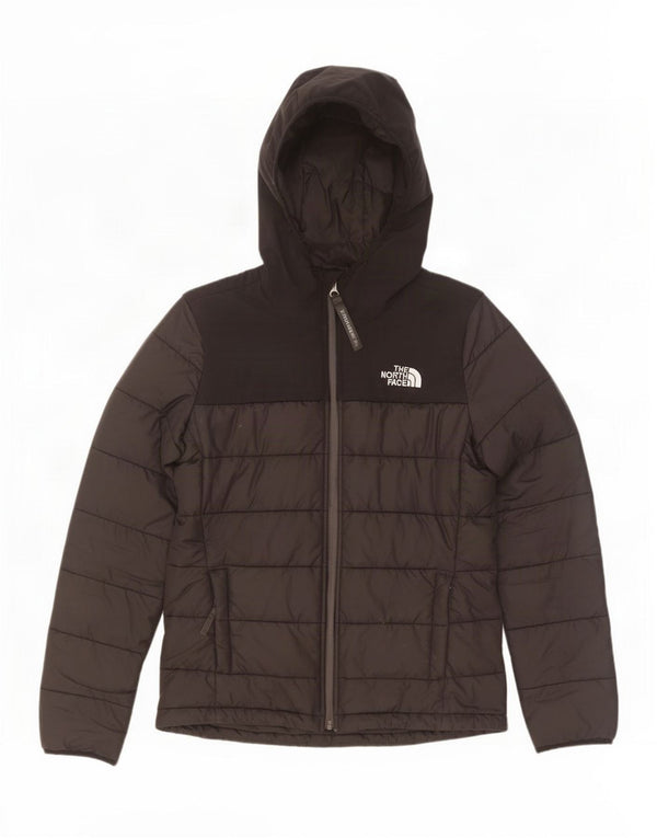 Jaqueta acolchoada com capuz feminina The North Face UK 10 poliéster preto pequeno