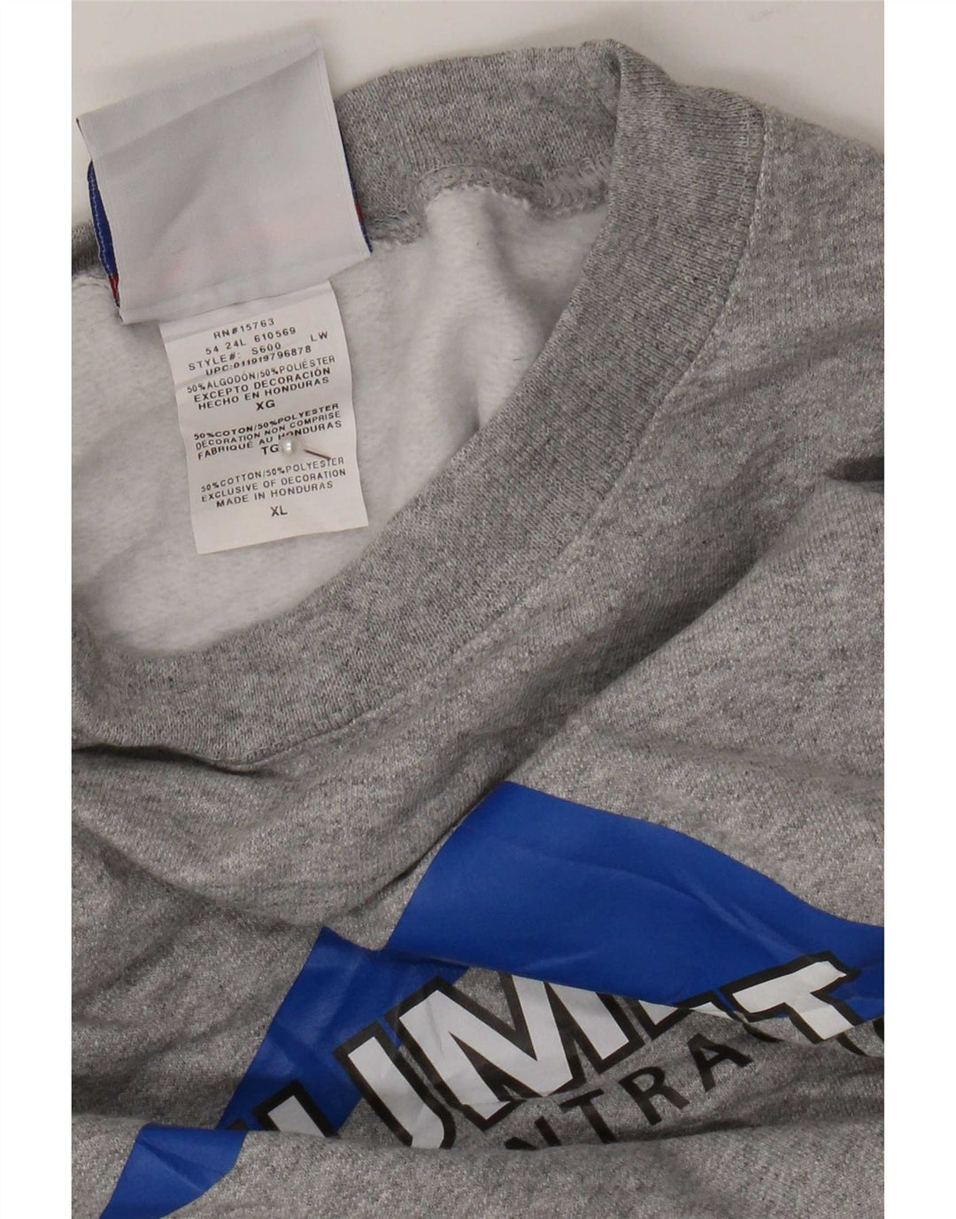 Moletom masculino Champion Summit Graphic Jumper XL cinza manchado de algodão