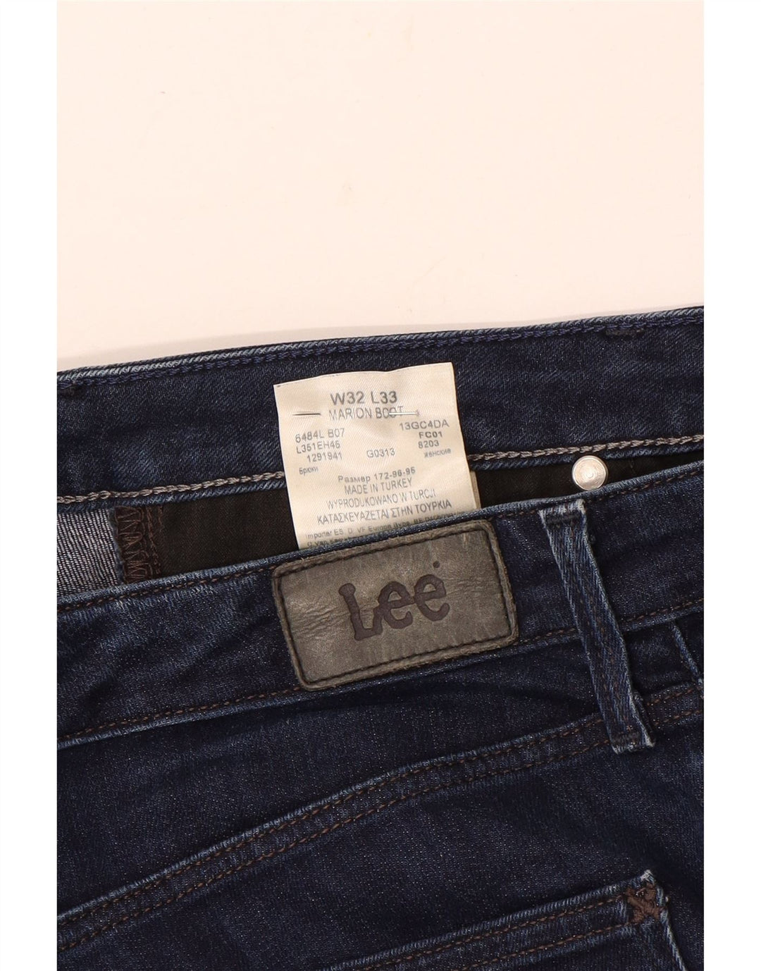 Lee Womens Marion Bootcut Jeans W32 L27 Azul Marinho Algodão