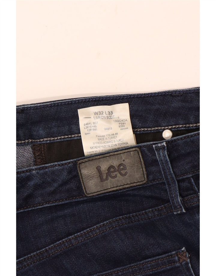 Lee Womens Marion Bootcut Jeans W32 L27 Azul Marinho Algodão