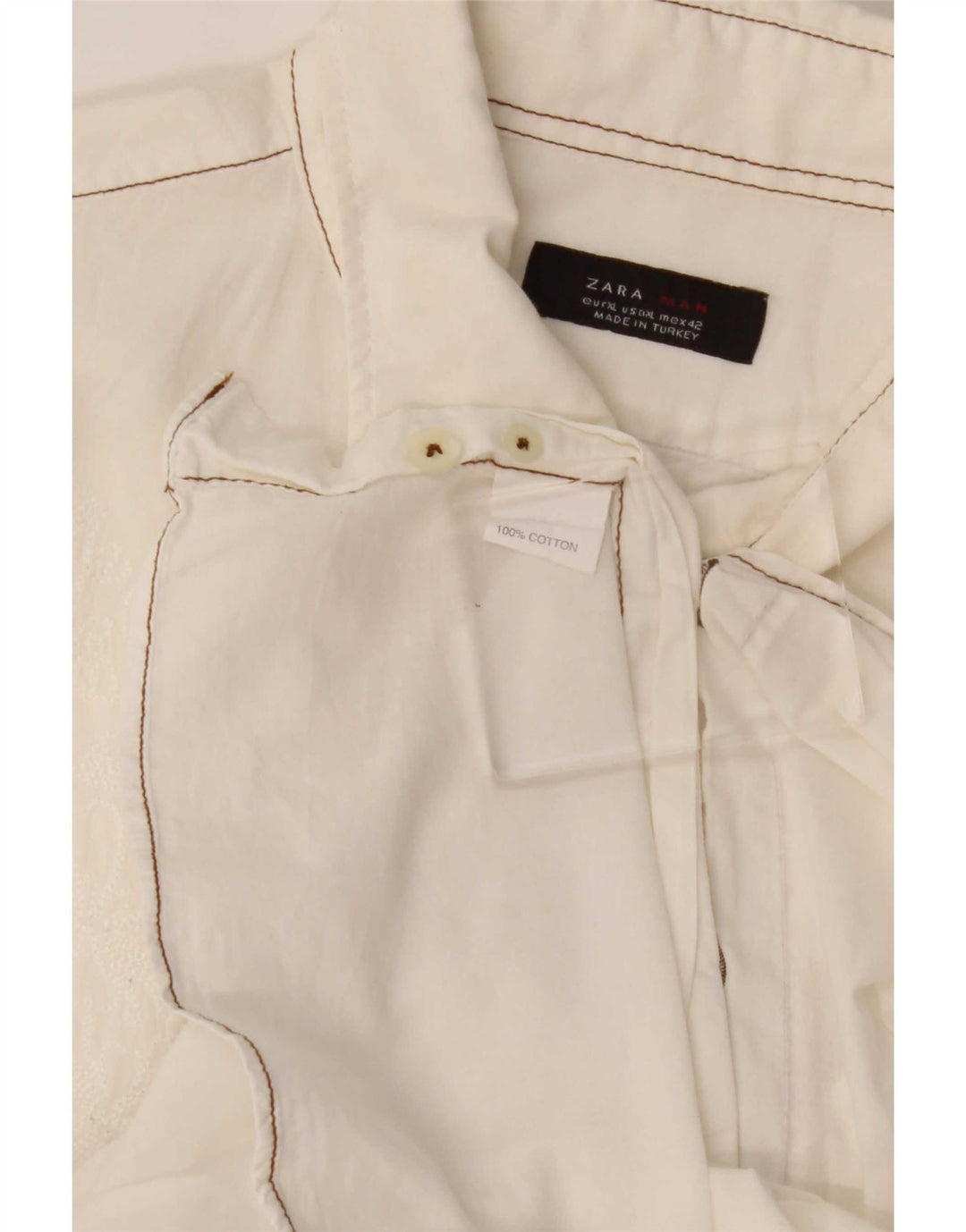 Camisa masculina Zara XL algodão branco