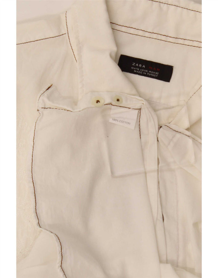 Camisa masculina Zara XL algodão branco