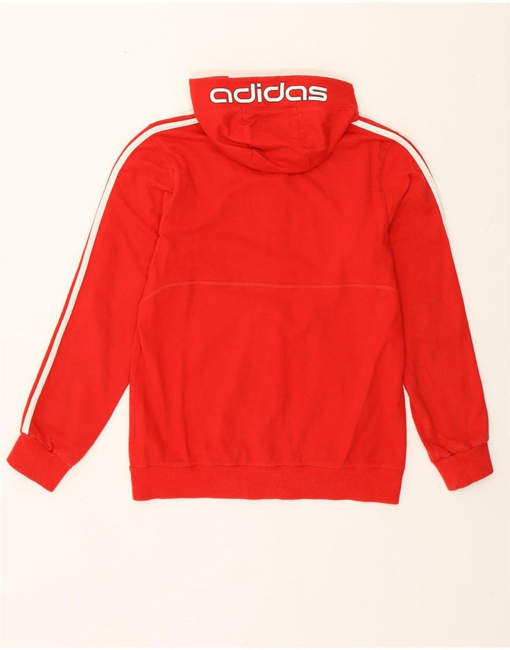 Suéter Adidas feminino com capuz e zíper 13-14 anos algodão vermelho