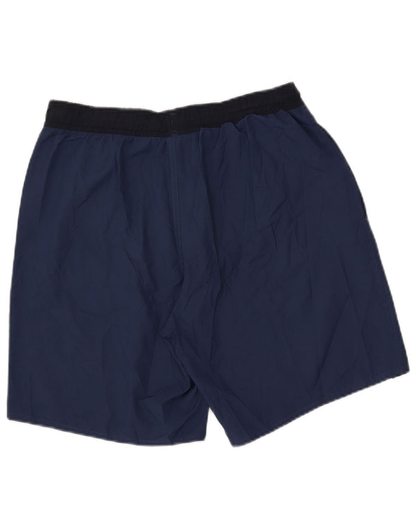 Shorts esportivos gráficos masculinos Adidas grande poliéster colorblock azul marinho