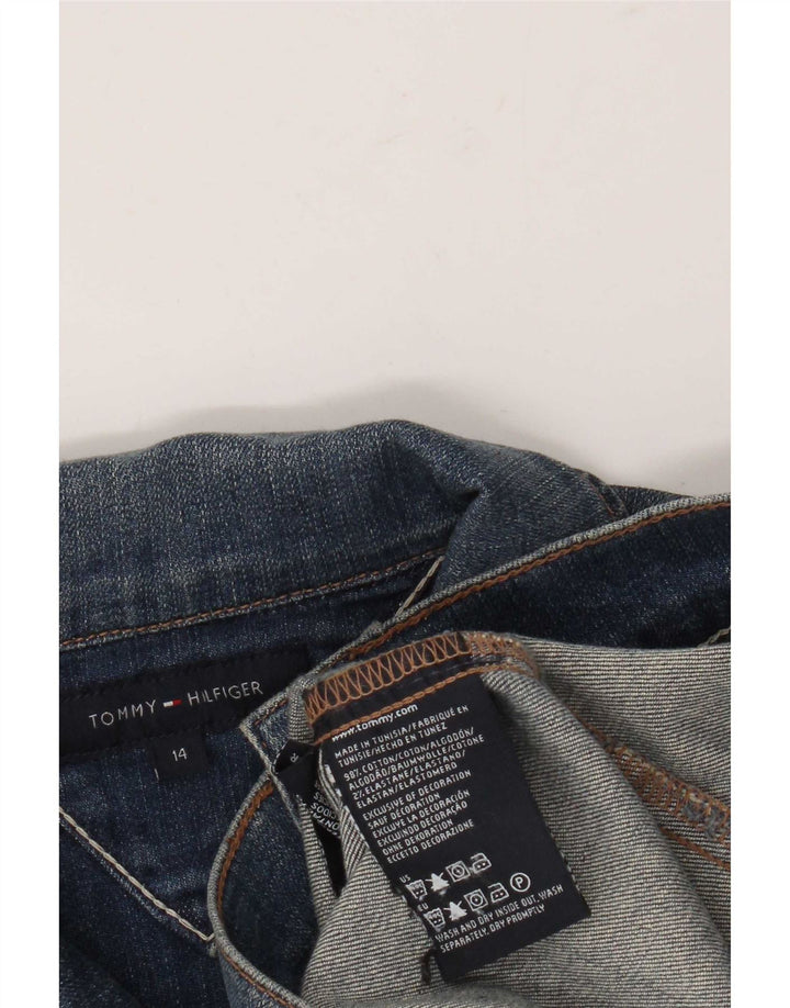 Jaqueta jeans feminina Tommy Hilfiger EUA 14 XL algodão azul