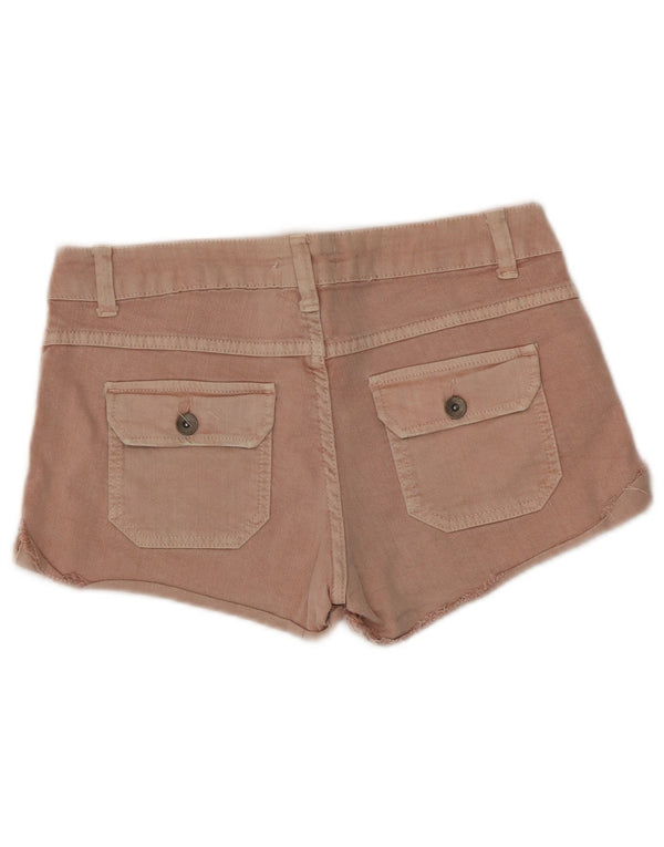 Zara Womens Trafaluc Denim Shorts EU 38 Pequeno W28 Algodão Rosa
