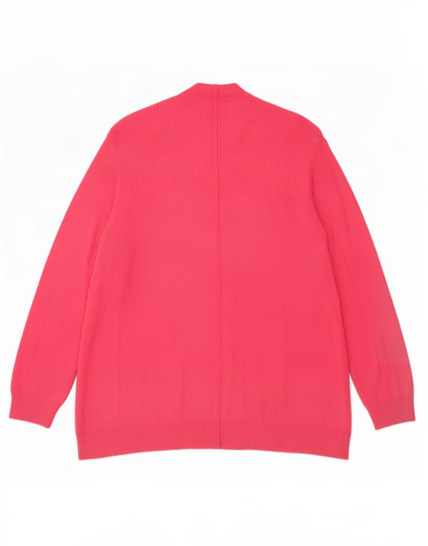 Suéter cardigã aberto feminino Marks & Spencer Reino Unido 12 viscose rosa médio