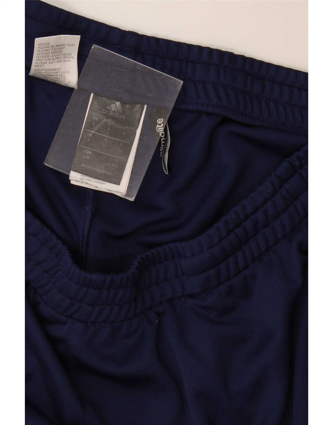 Calça de treino masculina Adidas Climalite grande poliéster azul marinho