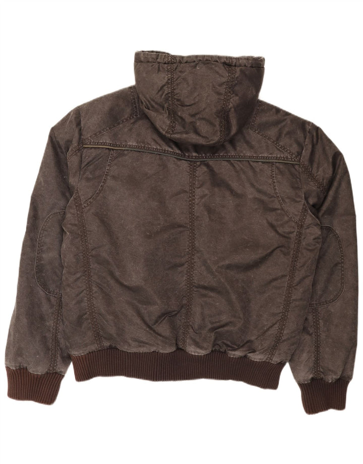 Jaqueta bomber masculina com capuz Mustang UK 42 XL poliamida marrom