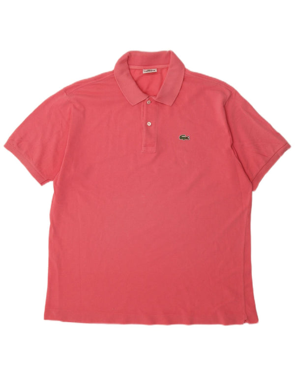 Camisa polo masculina LACOSTE tamanho 6 XL algodão rosa