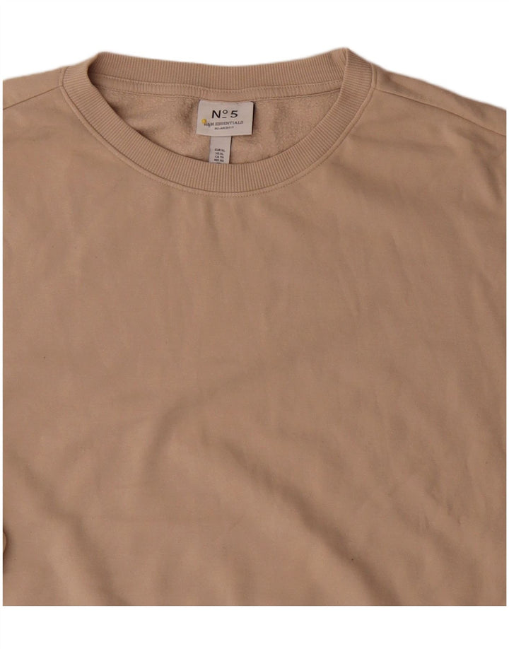 Moletom masculino H&M com ajuste relaxado XL algodão bege
