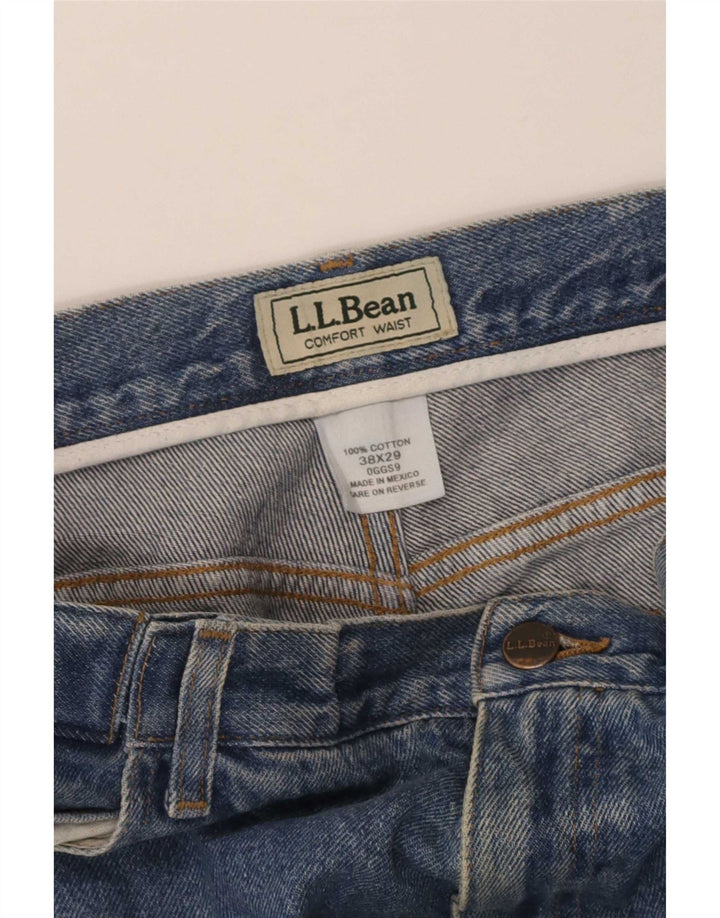 Calça jeans reta masculina L.L.Bean W38 L29 algodão azul