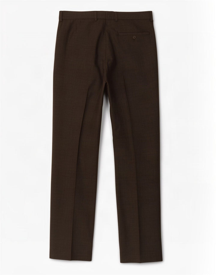 Calça masculina Marks & Spencer com pegged terno W32 L31 poliéster marrom
