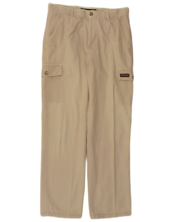 Calça cargo geográfica masculina Napapijri IT 48 médio W32 L30 bege