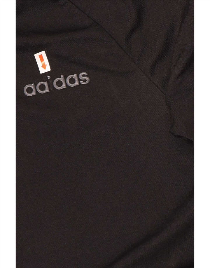 Adidas Mens Camiseta Top Pequeno Poliéster Preto