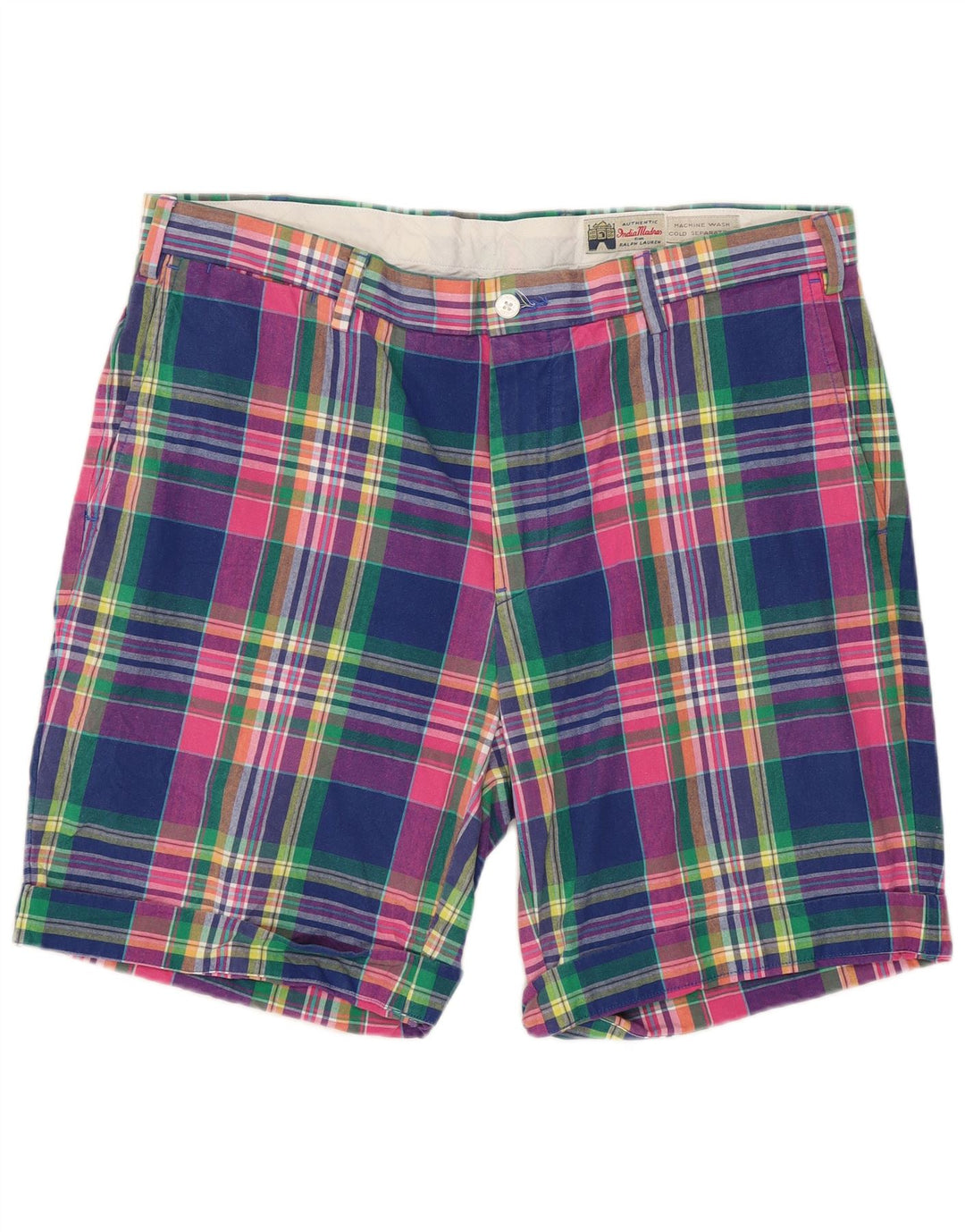POLO RALPH LAUREN Shorts Chino Masculino W35 Grande Xadrez Multicolorido