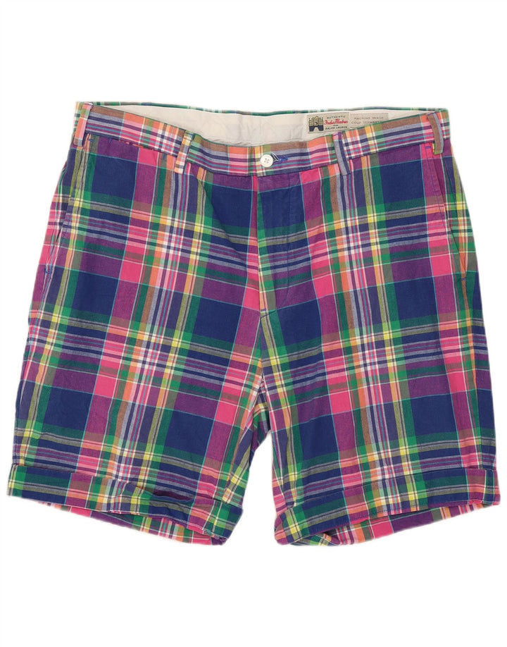 POLO RALPH LAUREN Shorts Chino Masculino W35 Grande Xadrez Multicolorido