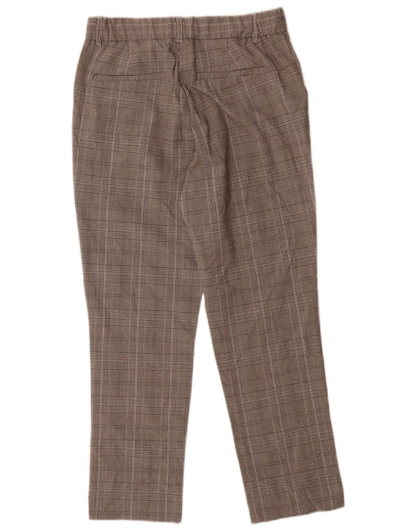 Calça Zara Feminina Crop Slim Suit Pequena W26 L24 Cinza Houndstooth