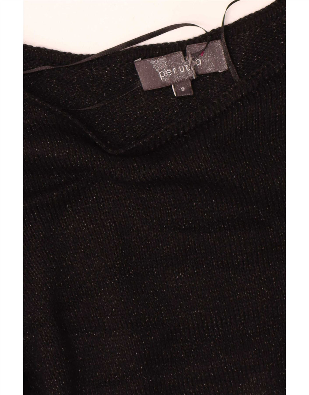 Marks & Spencer Suéter feminino Per Una com gola canoa Reino Unido 8 pequeno preto