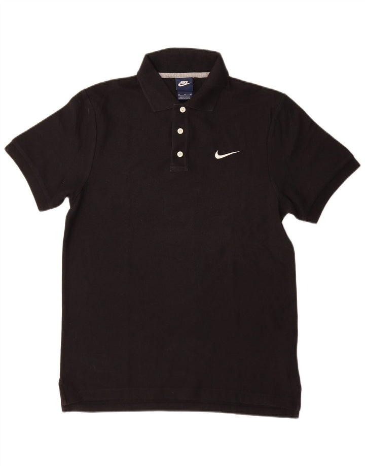 Camisa polo masculina Nike média preta algodão