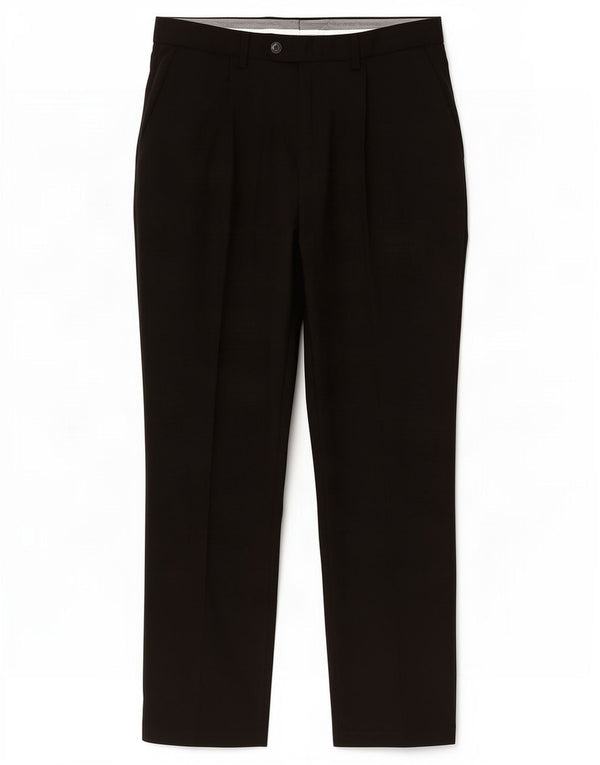 Marks & Spencer Mens Tailored Fit Straight Suit Trousers W32 L31 Black Wool