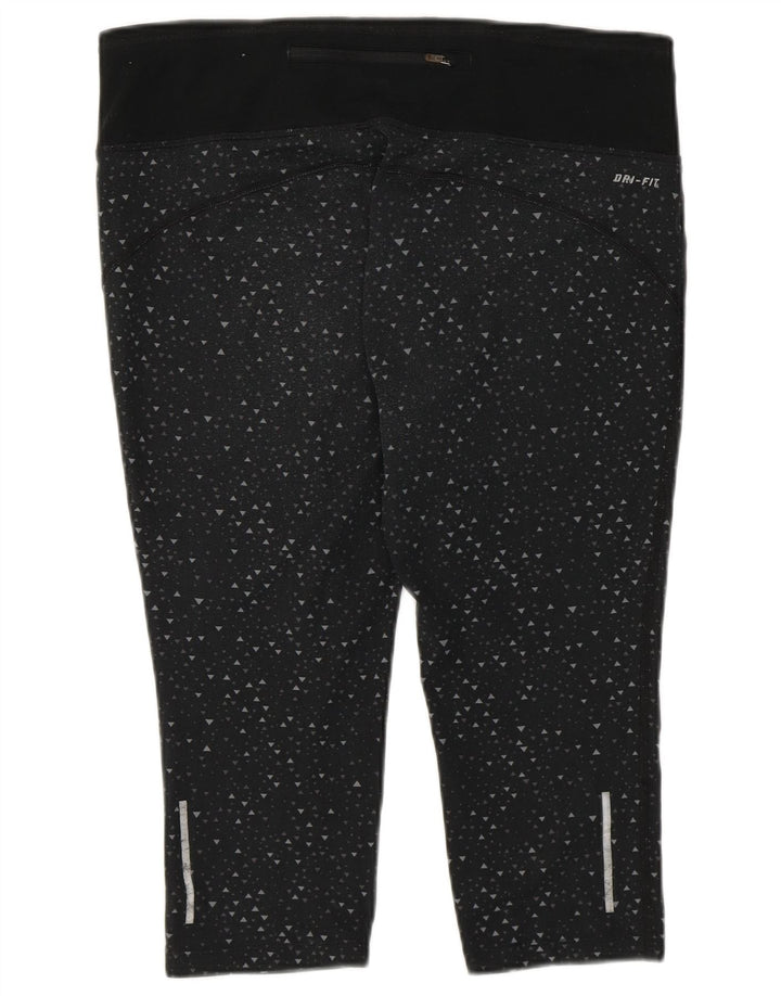 Leggings Nike Dri Fit Capri UK 16 Grande Poliéster Geométrico Preto