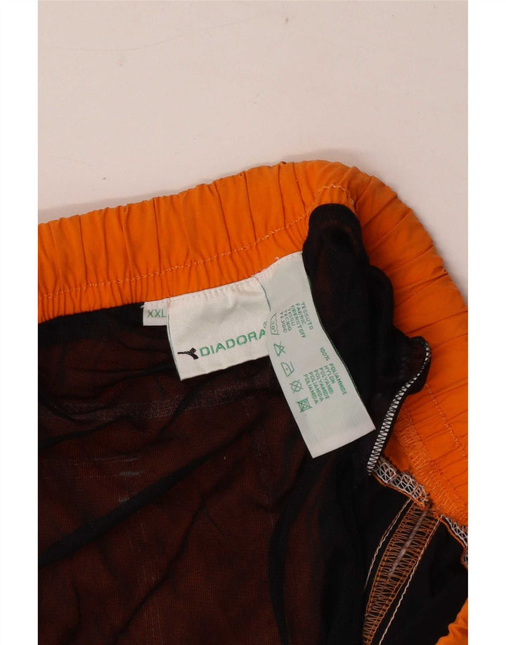 Shorts de natação masculinos Diadora Regular 2XL laranja Colourblock poliamida