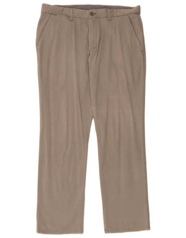 Calça chino reta masculina Calvin Klein W36 L32 cinza