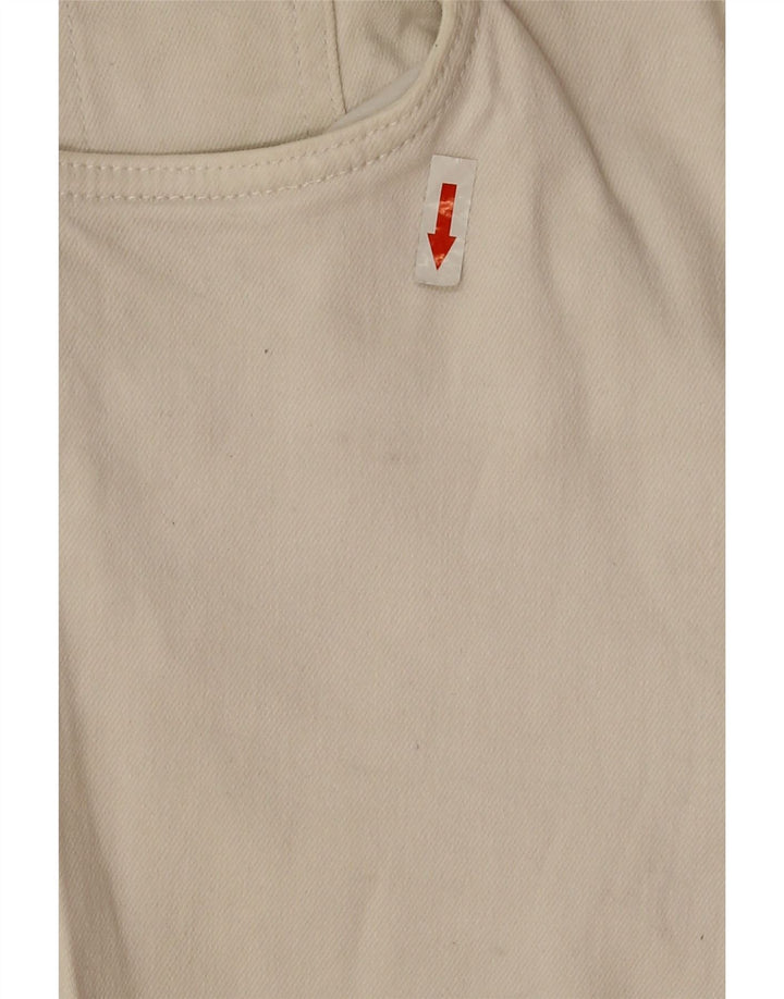 Zara Jeans feminino reto bootcut UE 38 pequeno W28 L26 algodão branco