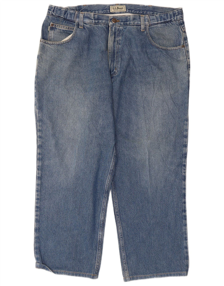 Calça jeans reta masculina L.L.Bean W38 L29 algodão azul