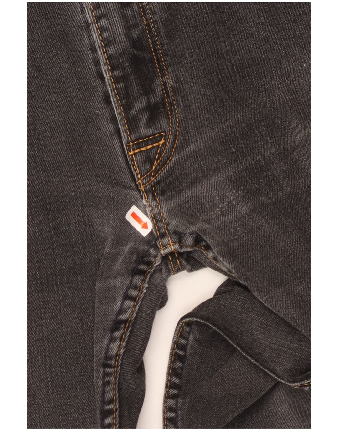 LEVI'S Masculino 504 Straight Jeans W34 L32 Algodão Preto