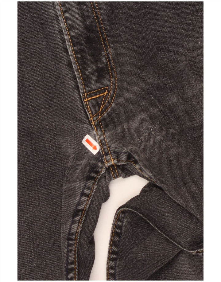 LEVI'S Masculino 504 Straight Jeans W34 L32 Algodão Preto