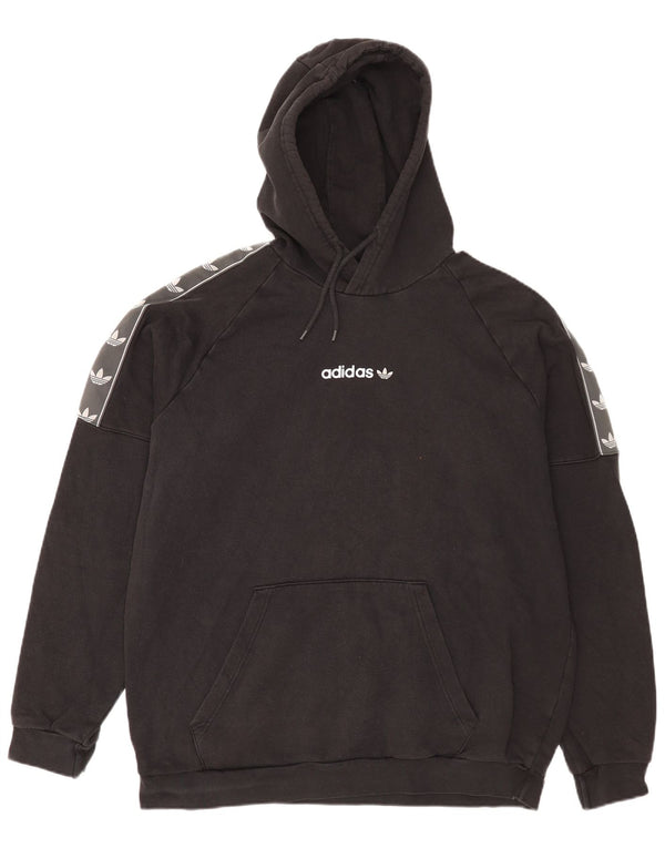 Adidas masculino gráfico moletom com capuz XL preto algodão