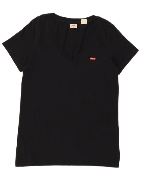 Camiseta feminina Levi's Loose Fit UK 6 XS algodão preto